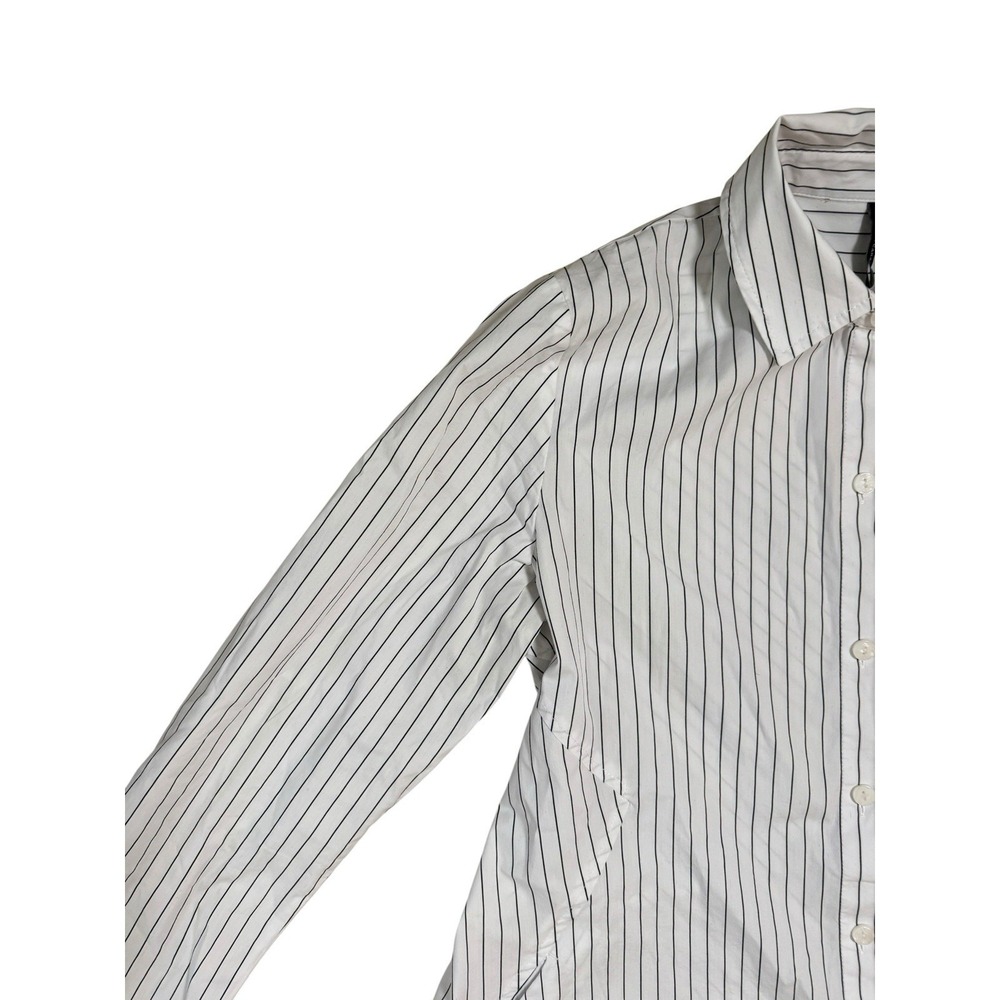 Stella Carakasi Center Stage Shirt Women's XS Black‎ Stripe Button Up - Picture 3 of 6